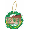 Nevada Desert Wreath Ornament w/ Clear Mirrored Back (12 Square Inch)